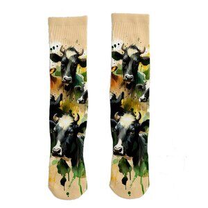 Cows Sublimated Adult Crew Socks